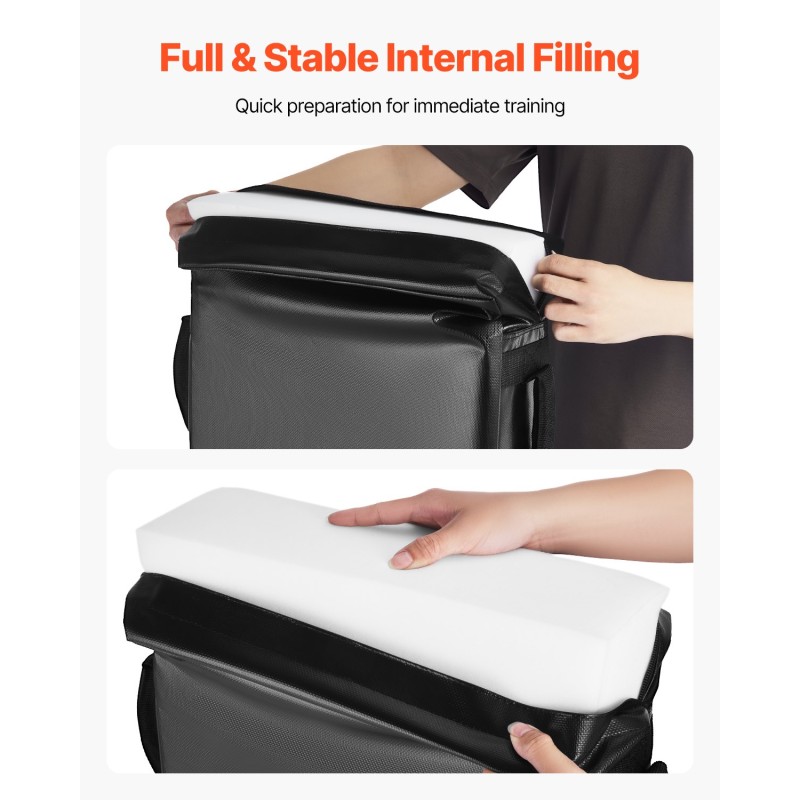 Jalkapallon blokkaustyyny PVC-päällinen korkeatiheyksinen sieni 600x405x120 mm musta