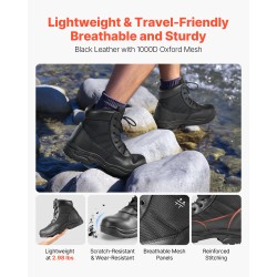 Miesten taktiset saappaat vedenpitävä hengittävä kumipohjalla musta koko 26,2 cm