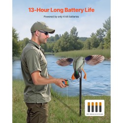 Sorsan houkutuslintu kestävä muovi koko 680×350×1460 mm 120 metrin infrapunakaukosäädin metsästykseen