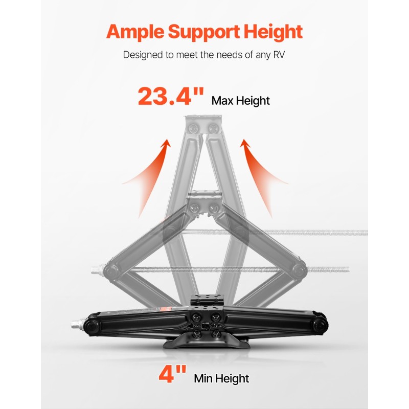 Matkailuauton saksitunkit 2 kpl 4082 kg 103–595 mm elektroforeesikäsitelty teräs