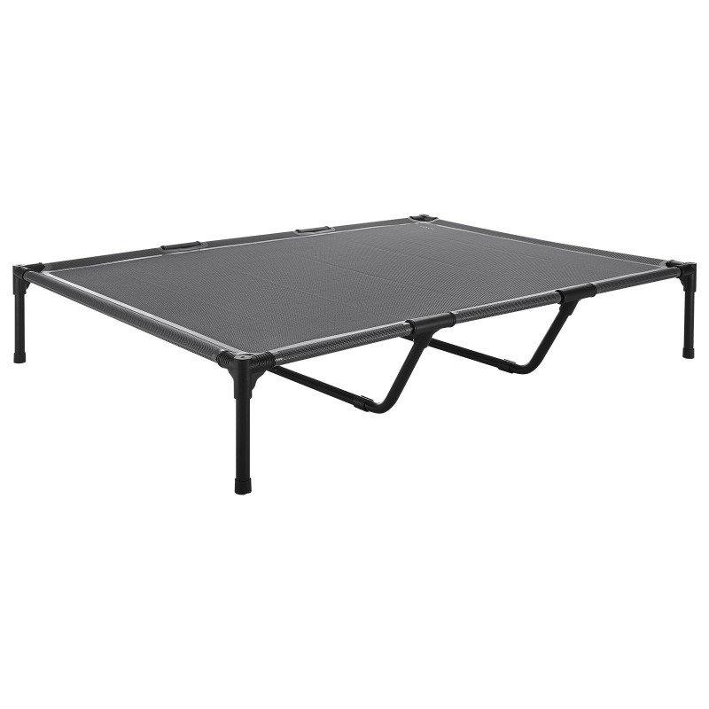 Kohotettu koiransänky teräsrunko hengittävä verkkokangas koko XL suurelle koiralle 60 kg kantavuus