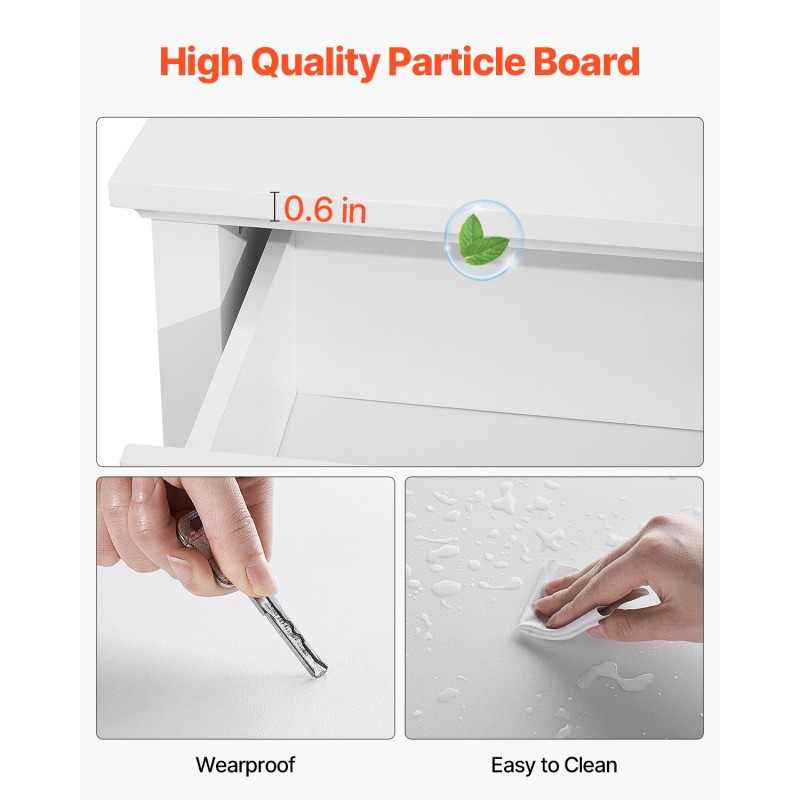 Lipasto 6 laatikkoa valkoinen lastulevy MDF leveys 120 cm korkeus 79 cm