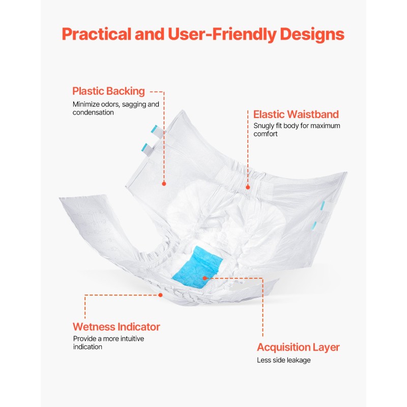 Teippikiinnitteiset aikuisvaipat koko XL 40 kpl 2800 ml imukyky