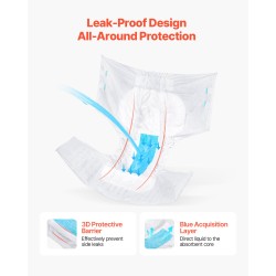 Teippikiinnitteiset aikuisvaipat koko XL 40 kpl 2800 ml imukyky