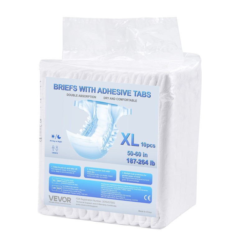 Teippikiinnitteiset aikuisvaipat koko XL 40 kpl 2800 ml imukyky