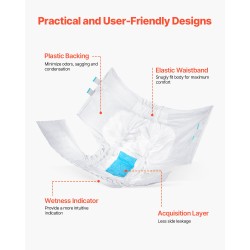 Teippivaipat aikuisille koko L 40 kpl 2700 ml imukyky 360 asteen reunasuoja