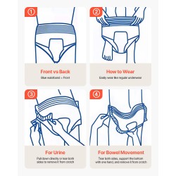 Vetovaipat aikuisille koko L 64 kpl imukyky 1000 ml