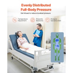 Vaahtomuovipatja kaksikerroksinen geelitäytteinen pitkäaikaishoitoon 1930 x 864 x 89 mm