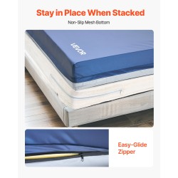 Kaksikerroksinen vaahtomuovipatja 2030x914x153 mm hengittävä PU-päällinen pitkäaikaishoitoon