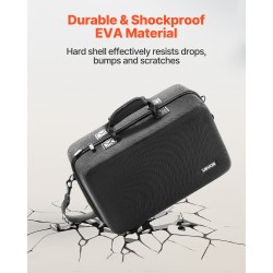 PS5-kantolaukku iskunkestävä kovakuori samettivuori musta kantokahva olkahihna