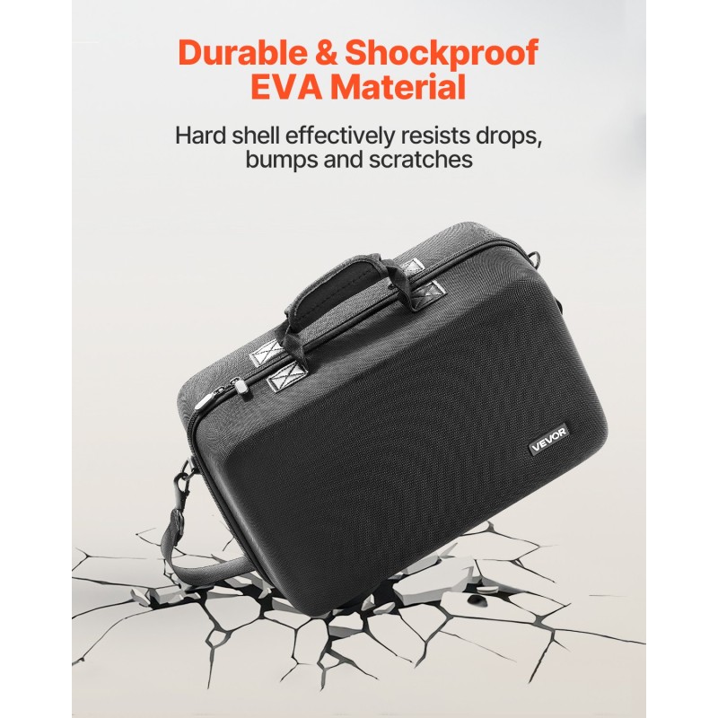 PS5-kantolaukku iskunkestävä kovakuori samettivuori musta kantokahva olkahihna