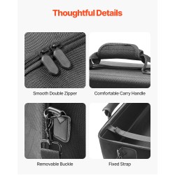 EVA-kantolaukku PS5 Slim konsolille musta samettivuori olkahihnalla