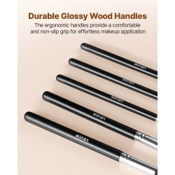 Meikkisivellinsetti 34-osainen harjakset synteettiset villa ja hevosenkarva puuvarsi alumiininen holkki matkakotelo