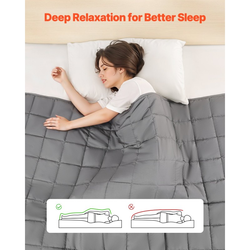 Painopeitto harjattu polyesteri king-kokoinen lasihelmillä täytetty 9,2 kg harmaa