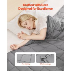 Painopeitto harjattu polyesteri king-kokoinen lasihelmillä täytetty 9,2 kg harmaa