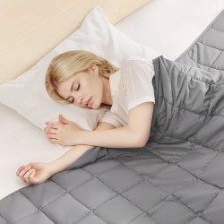 Painopeitto harjattu polyesteri king-kokoinen lasihelmillä täytetty 9,2 kg harmaa