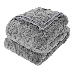 Painopeitto queen-koko 1524 x 2032 mm 9,2 kg harmaa sherpa ja jacquard