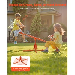 Keinulauta kaksipaikkainen hiiliteräs ja PE-muovi 360 asteen pulverimaalattu kolmesta vuodesta alkaen