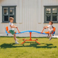 Kaksoiskeinulauta hiiliteräsrunkoinen 2 istuinta 360 asteen pyörivä jauhemaalattu