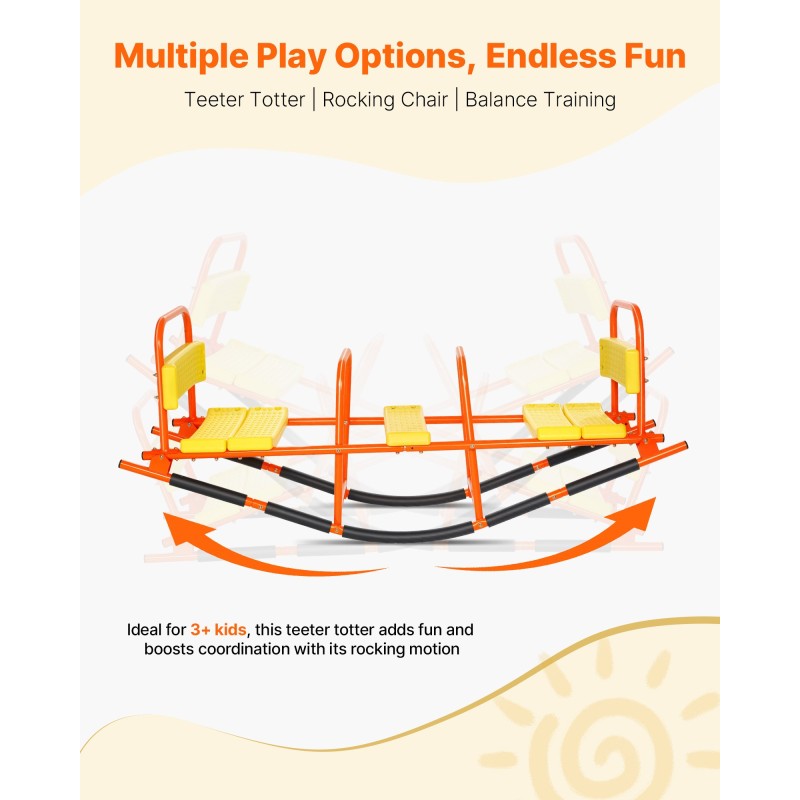 Kolmen istuimen metallinen keinulauta hiiliteräs ja muovi ulko ja sisäkäyttöön