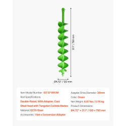 Istutusporanterä Q235-teräs valuteräspää volframikarbiditerät 120 mm halkaisija 20 mm istukkaan sopiva