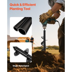 Maaporanterä teräs 80 x 300 mm istutukseen 3/8 tuuman kuusiokoloistukalle