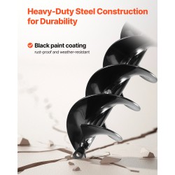 Kierreporanterä Q235-teräs 80 x 410 mm 14 mm varsi istutukseen