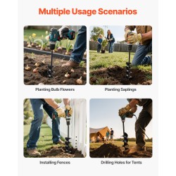 Kierreporanterä Q235-teräs 80 x 410 mm 14 mm varsi istutukseen