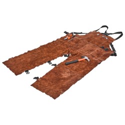 Hitsausesiliina naudannahkainen jakolahkeinen koko L ruskea paloa hidastava 3 työkalutaskua