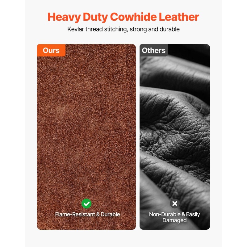 Hitsausessu naudannahkainen halkiolahkeinen liekinkestävä koko XL ruskea