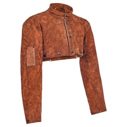 Nahkainen suojaviittahiha XXL naudannahka liekin ja lämmönkestävä 2 työkalutaskua hitsaukseen