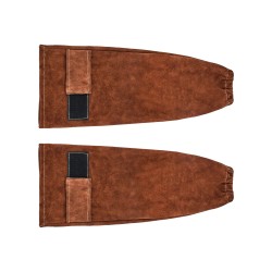 Naudanahkaiset hitsaushihat 18 tuumaa palonkestävät kuumuutta kestävät ruskeat