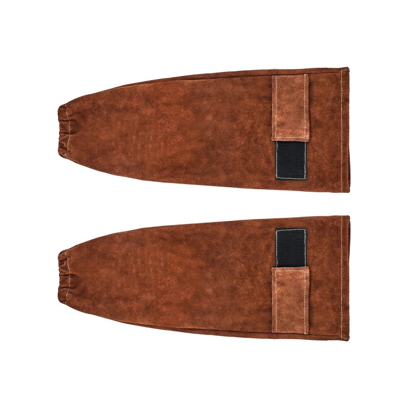 Naudanahkaiset hitsaushihat 18 tuumaa palonkestävät kuumuutta kestävät ruskeat