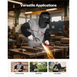 Hitsaushihat naudannahkaa ja paloa hidastavaa puuvillaa pitkät joustavilla hihansuilla hitsaukseen