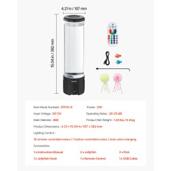 Pöytämallinen kuplalamppu viisitoista tuumaa kaukosäätimellä kuusitoista väriä rentoutukseen