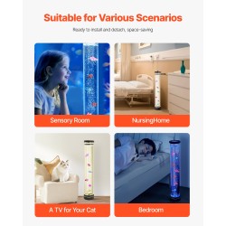 Kuplalamppu lattialla seisova 32 tuumaa ABS-muovi 16 väriä kaukosäätimellä hiljainen