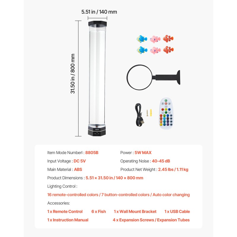 Kuplalamppu lattialla seisova 32 tuumaa ABS-muovi 16 väriä kaukosäätimellä hiljainen