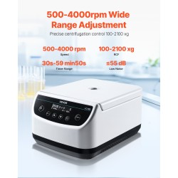 Pöytämallinen laboratoriolinkouskone 500–4000 kierrosta/min 6-paikkainen 15/50ml