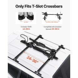 Taitettava kattoteline yhdelle pyörälle alumiinirunkoinen 15 kg kantavuus 20–29 tuuman renkaille