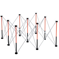 Taitettava työpukki alumiiniseos ja hiiliteräs 1589 kg kantavuus 9 tukijalkaa