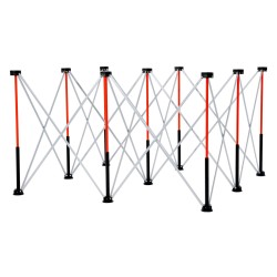 Taitettava työpukki alumiiniseos ja hiiliteräs 1589 kg kantavuus 9 tukijalkaa