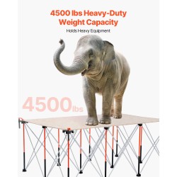 Taitettava työpukki alumiiniseos ja hiiliteräs 12 jalkaa 2041 kilogramman kantavuus