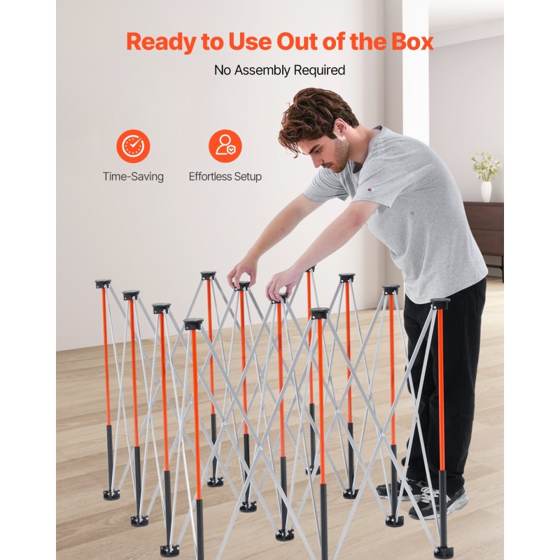 Taitettava työpukki alumiiniseos ja hiiliteräs 12 jalkaa 2041 kilogramman kantavuus