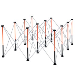 Taitettava työpukki alumiiniseos ja hiiliteräs 12 jalkaa 2041 kilogramman kantavuus