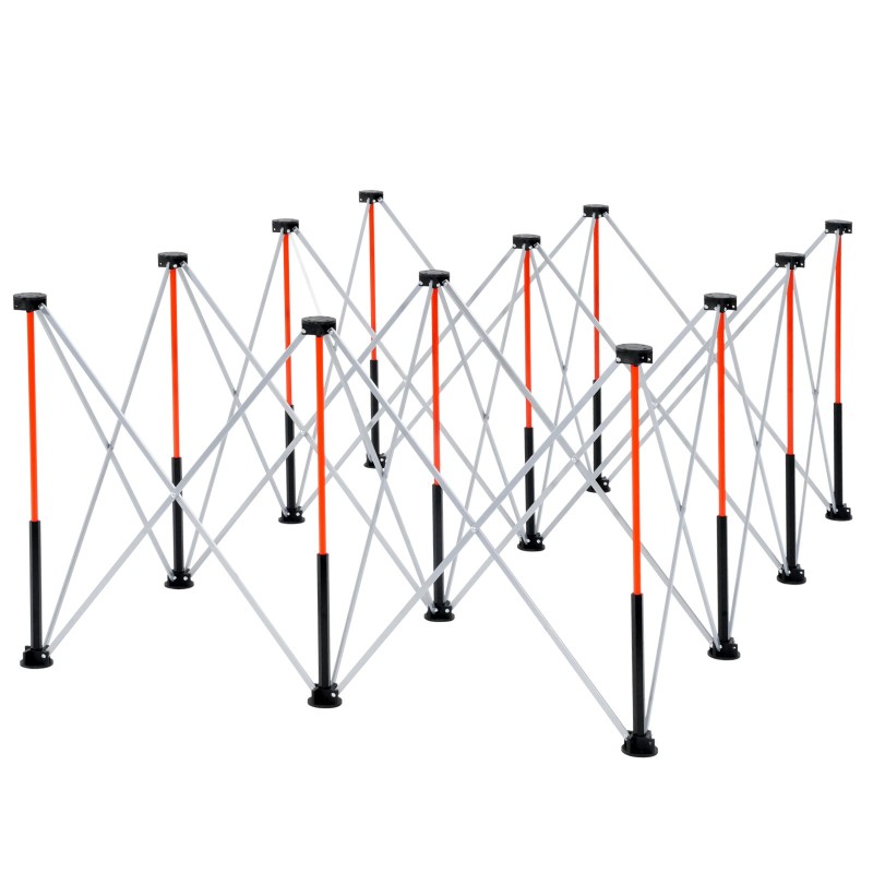 Taitettava työpukki alumiiniseos ja hiiliteräs 12 jalkaa 2041 kilogramman kantavuus