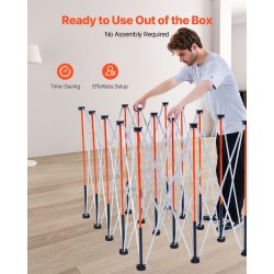 Kokoontaitettava työalusta 15 tukijalkaa alumiiniseos ja hiiliteräs 2445x1255 mm 2724 kg