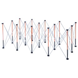 Kokoontaitettava työalusta 15 tukijalkaa alumiiniseos ja hiiliteräs 2445x1255 mm 2724 kg