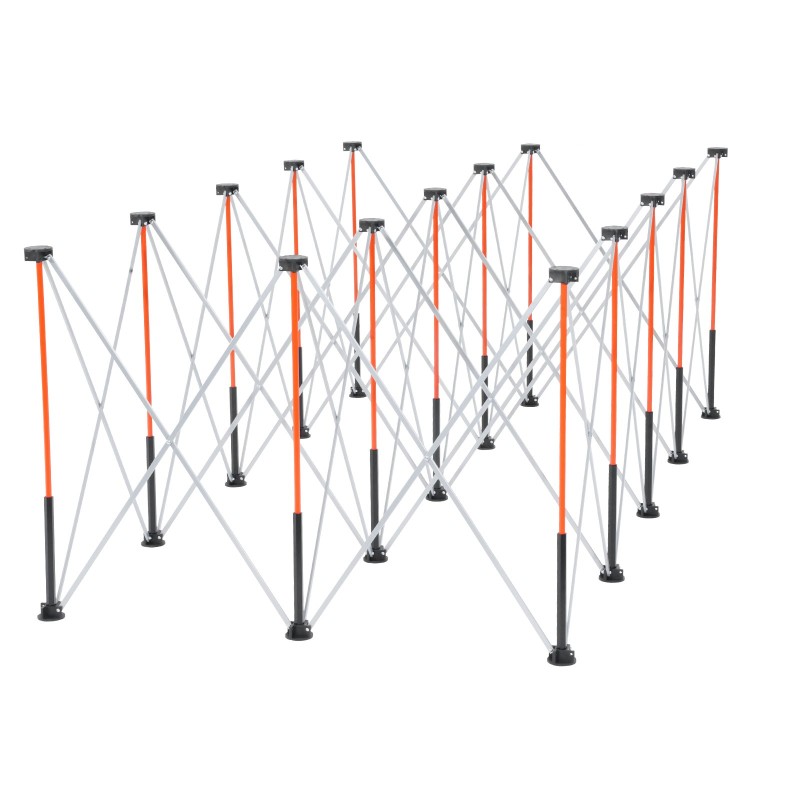 Kokoontaitettava työalusta 15 tukijalkaa alumiiniseos ja hiiliteräs 2445x1255 mm 2724 kg