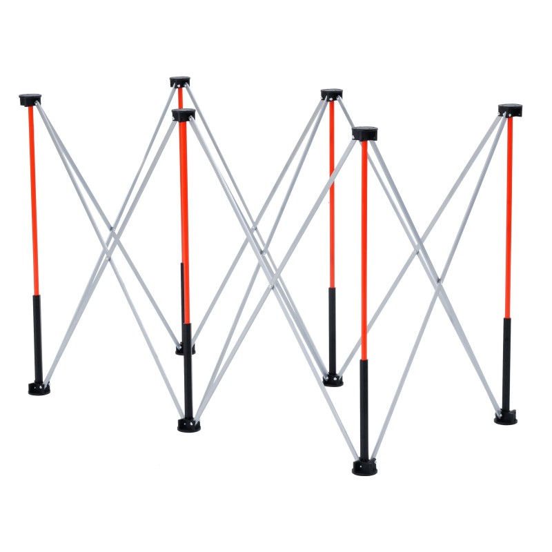 Taittuva työpukki alumiiniseos ja hiiliteräs 1135 kg kantavuus kuudella tukijalalla