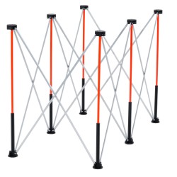 Taittuva työpukki alumiiniseos ja hiiliteräs 1135 kg kantavuus kuudella tukijalalla